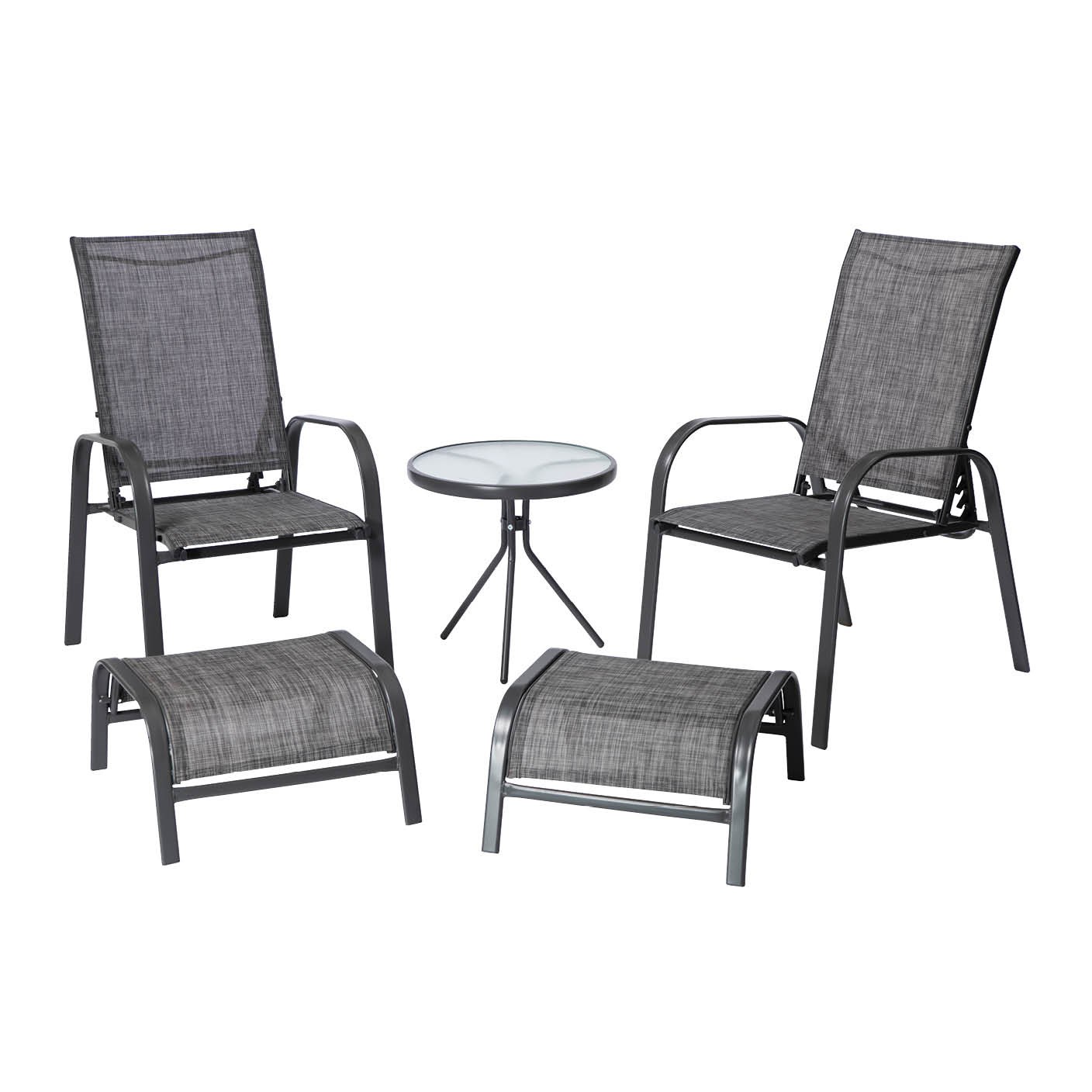 Steel Sanctuary 5 Piece Patio Setting