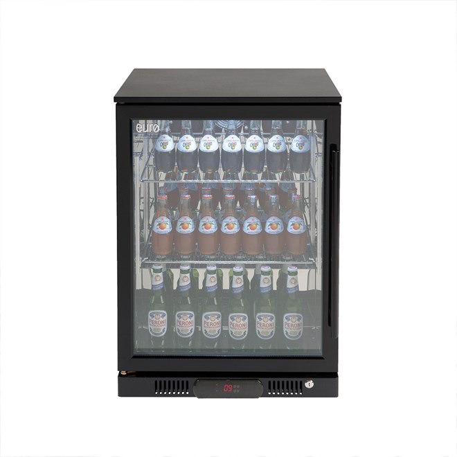 Euro Black Finish 138L Single Door Beverage Cooler LH