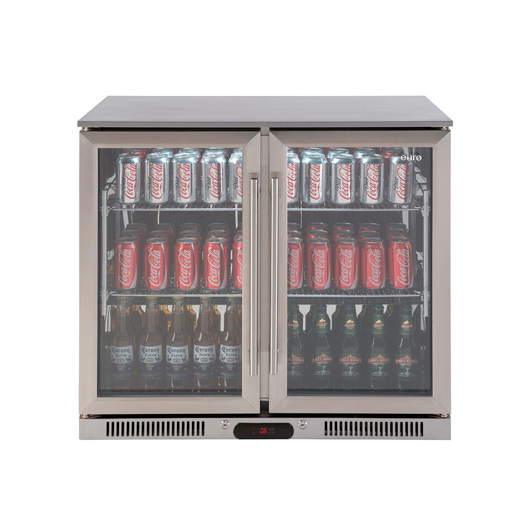 Euro 208L Double Door Stainless Steel Beverage Cooler