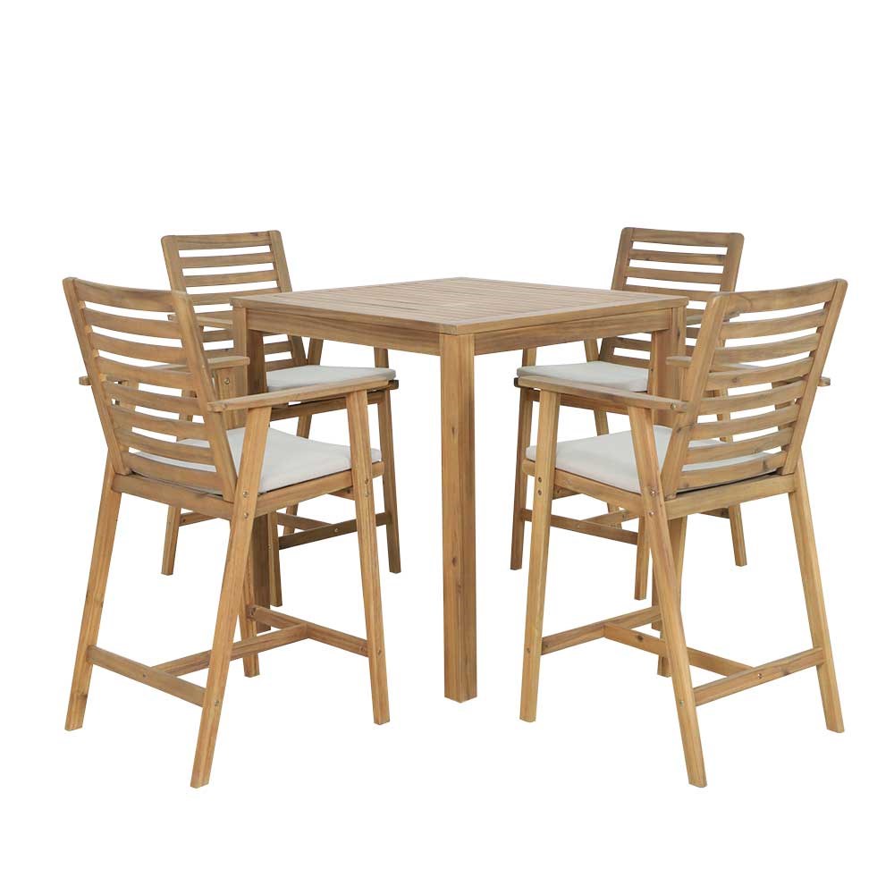 Fairfield 5 Piece Outdoor Bar Table & Chairs Set