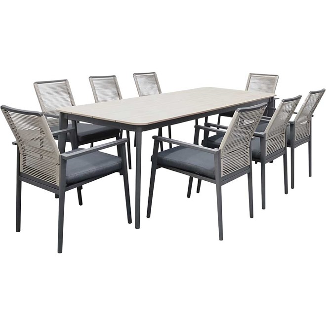 Palm 9 Piece Outdoor Dining Set