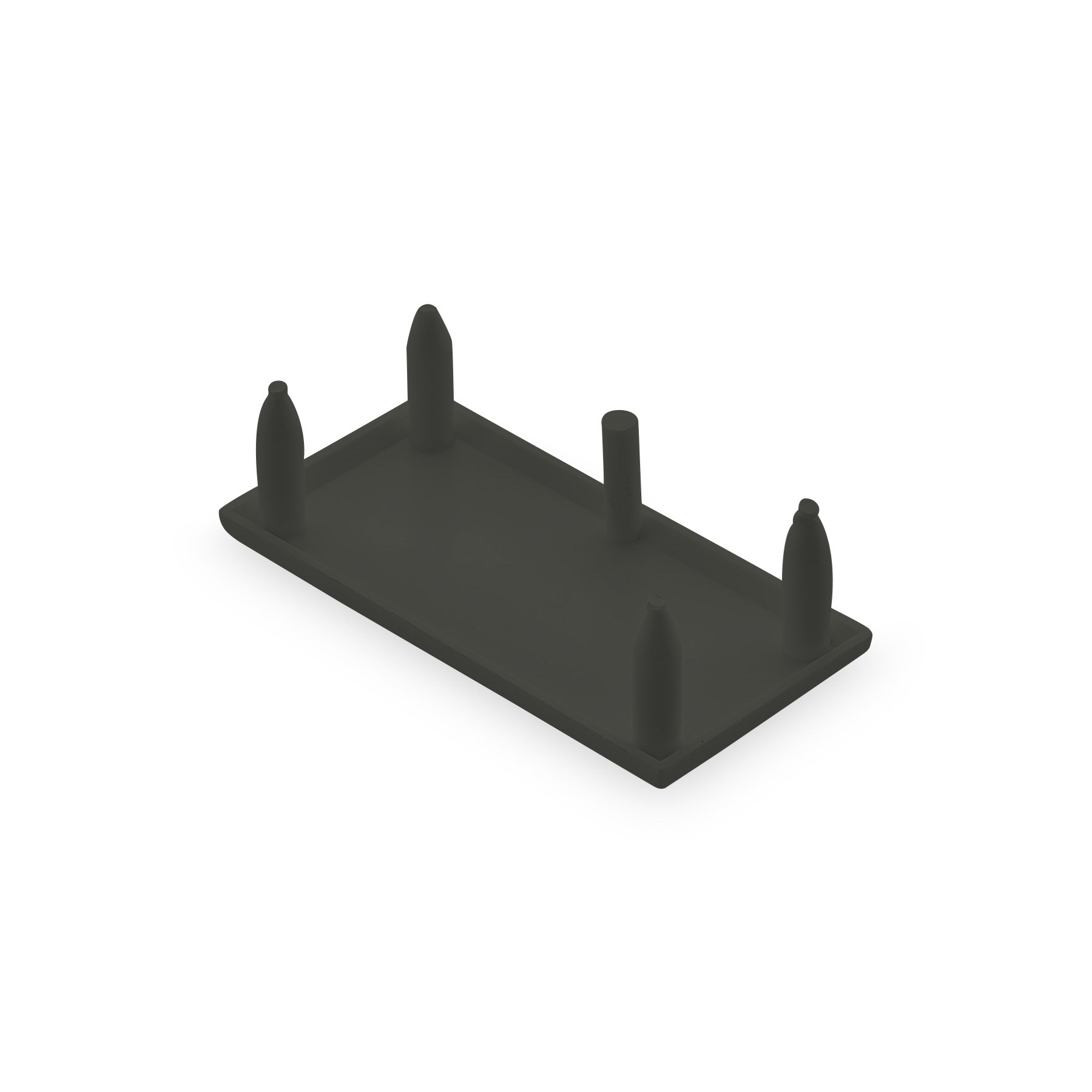 Ezi-Slat Frame Cap Louvred 51x25mm Slate Grey