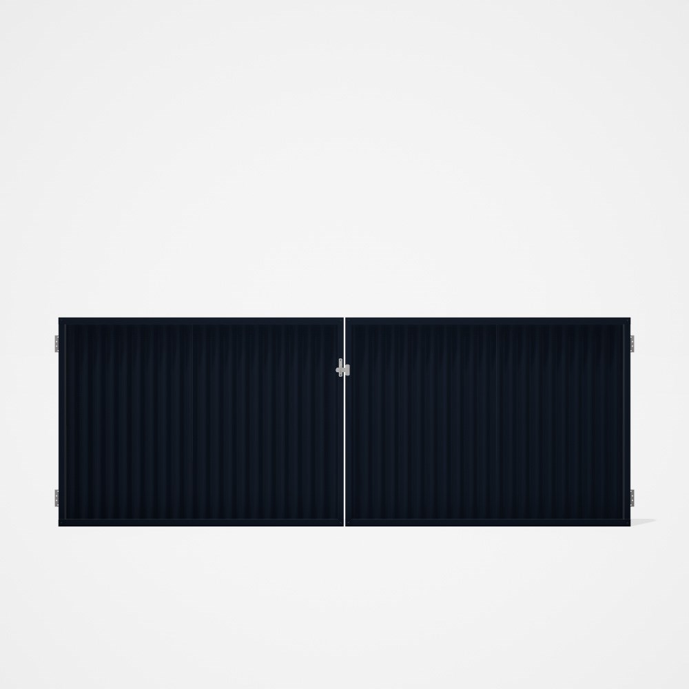 Good Neighbour® CGI Gate Premium .35 BMT Double 1.2m High Sheet: Dark Stone, Frame: Dark Stone