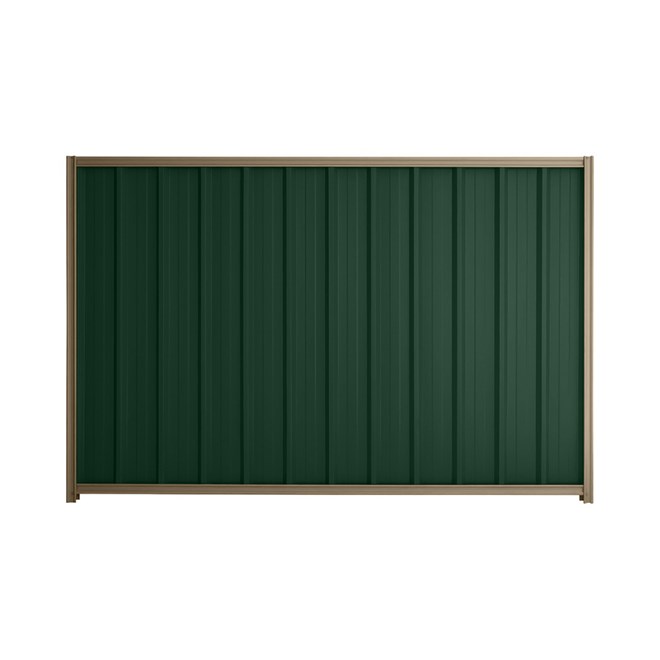 Good Neighbour® Superdek® 1200mm High Fence Panel Sheet: Caulfield Green Post/Track: Beige