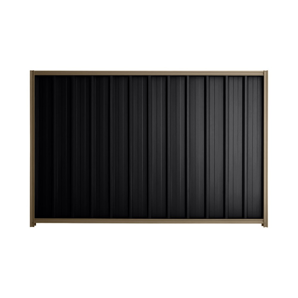 Good Neighbour® Superdek® 1200mm High Fence Panel Sheet: Gun Metal Grey Post/Track: Beige