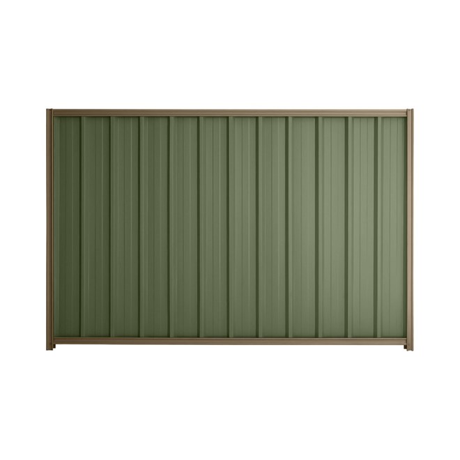 Good Neighbour® Superdek® 1200mm High Fence Panel Sheet: Mist Green Post/Track: Beige