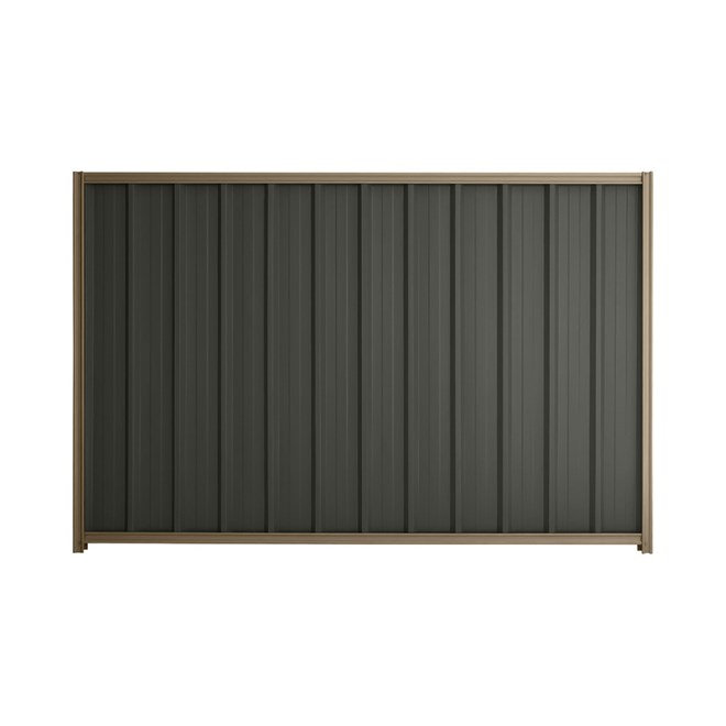 Good Neighbour® Superdek® 1200mm High Fence Panel Sheet: Slate Grey Post/Track: Beige