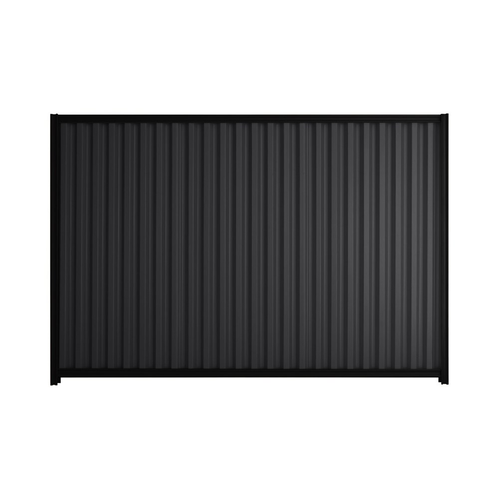 Good Neighbour® Smartspan® 1500mm High Fence Panel Sheet: Gun Metal Grey Post/Track: Ebony