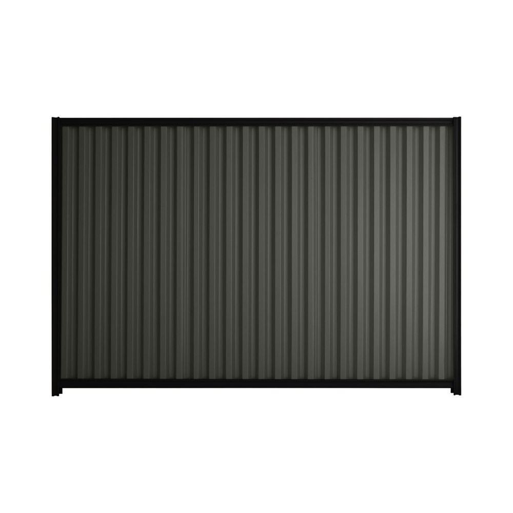 Good Neighbour® Smartspan® 1500mm High Fence Panel Sheet: Slate Grey Post/Track: Ebony