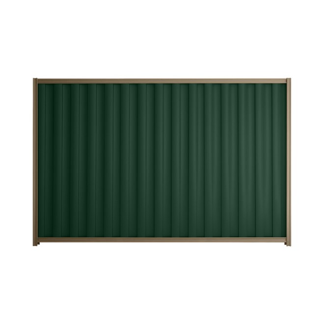 Good Neighbour® Wavelok® 1200mm High Fence Panel Sheet: Caulfield Green Post/Track: Beige