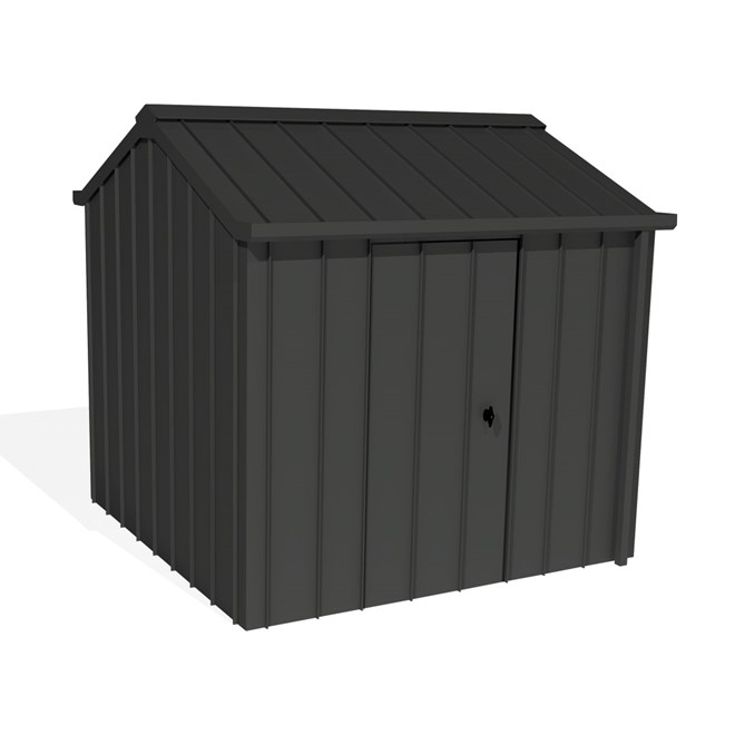 Handi-Hilander Garden Shed HH1 2.48x2.63m Gutter Side Door Gun Metal Grey