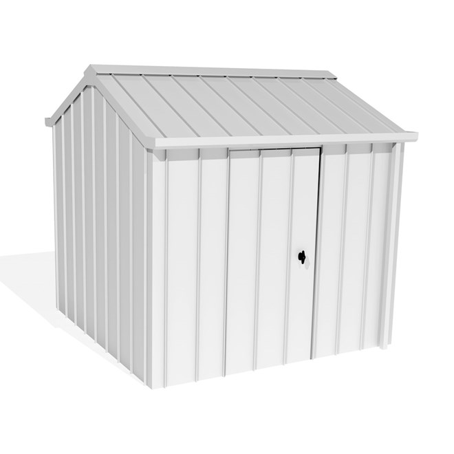 Handi-Hilander Garden Shed HH1 2.48x2.63m Gutter Side Door Off White