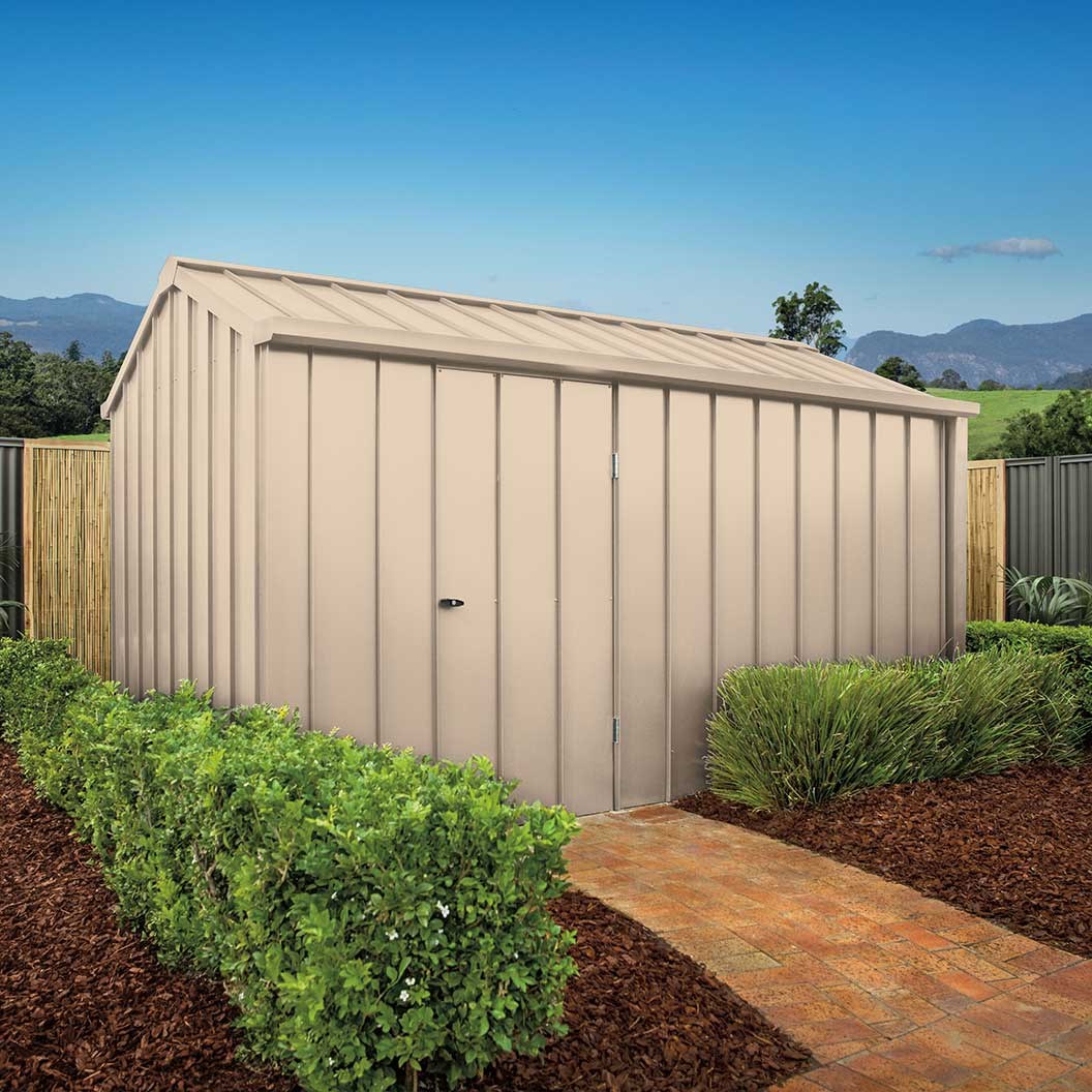 Handi-Hilander Garden Shed HH1 2.48x2.63m Gutter Side Door Merino