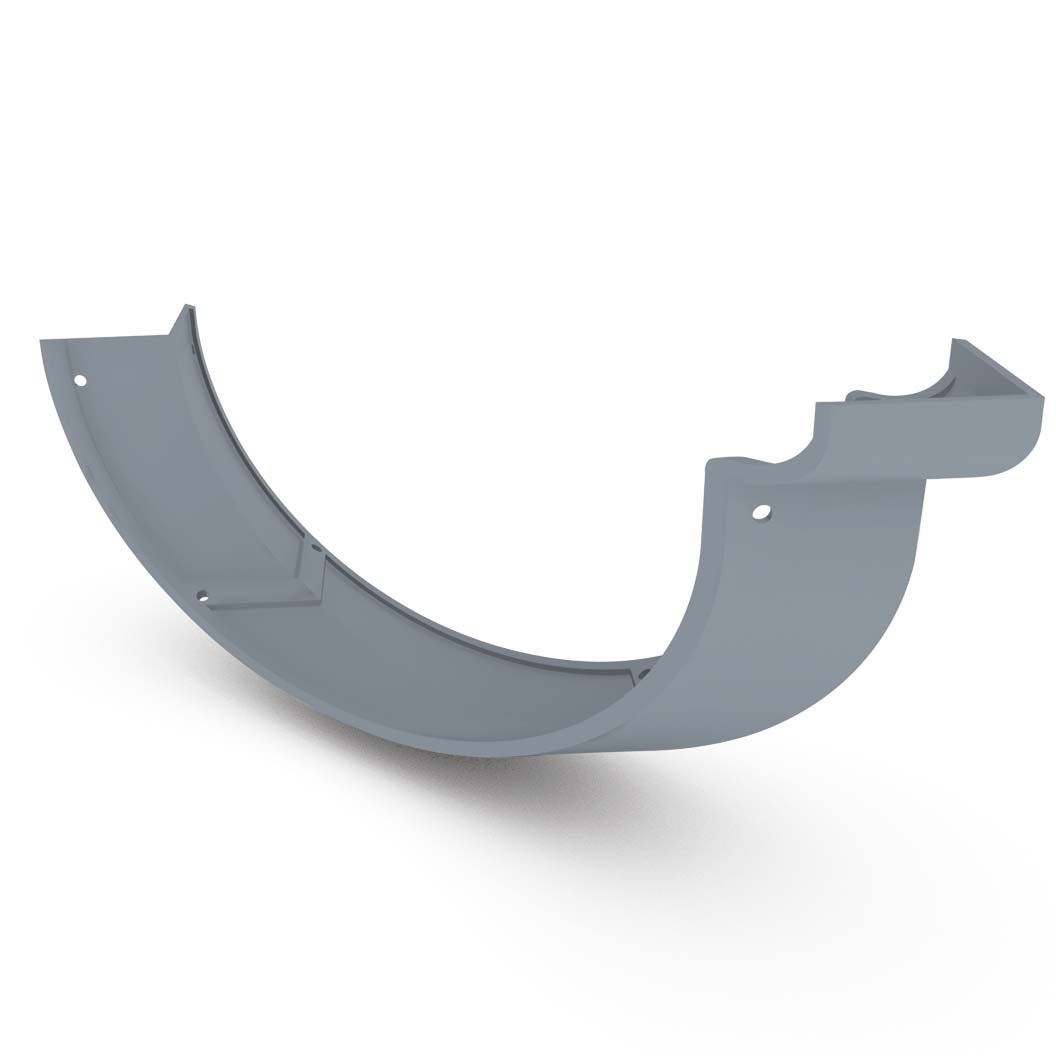 Half Round Gutter External Cast Angle 90° Armour Grey