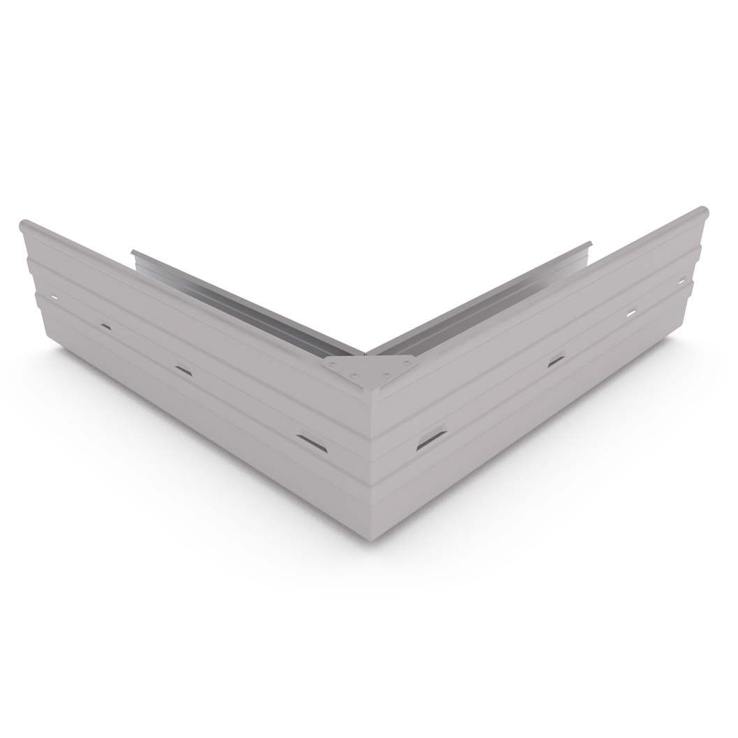 Hi-Square Gutter External Mitre Slotted Birch