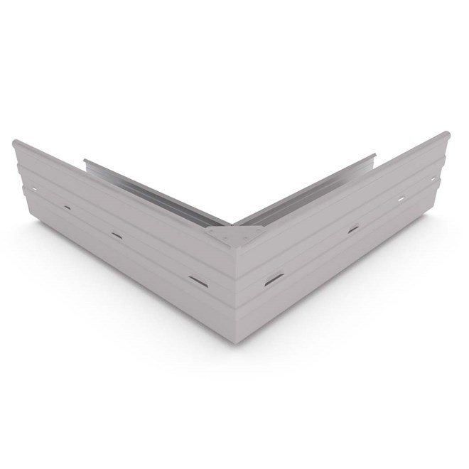 Hi-Square Gutter External Mitre Slotted Birch