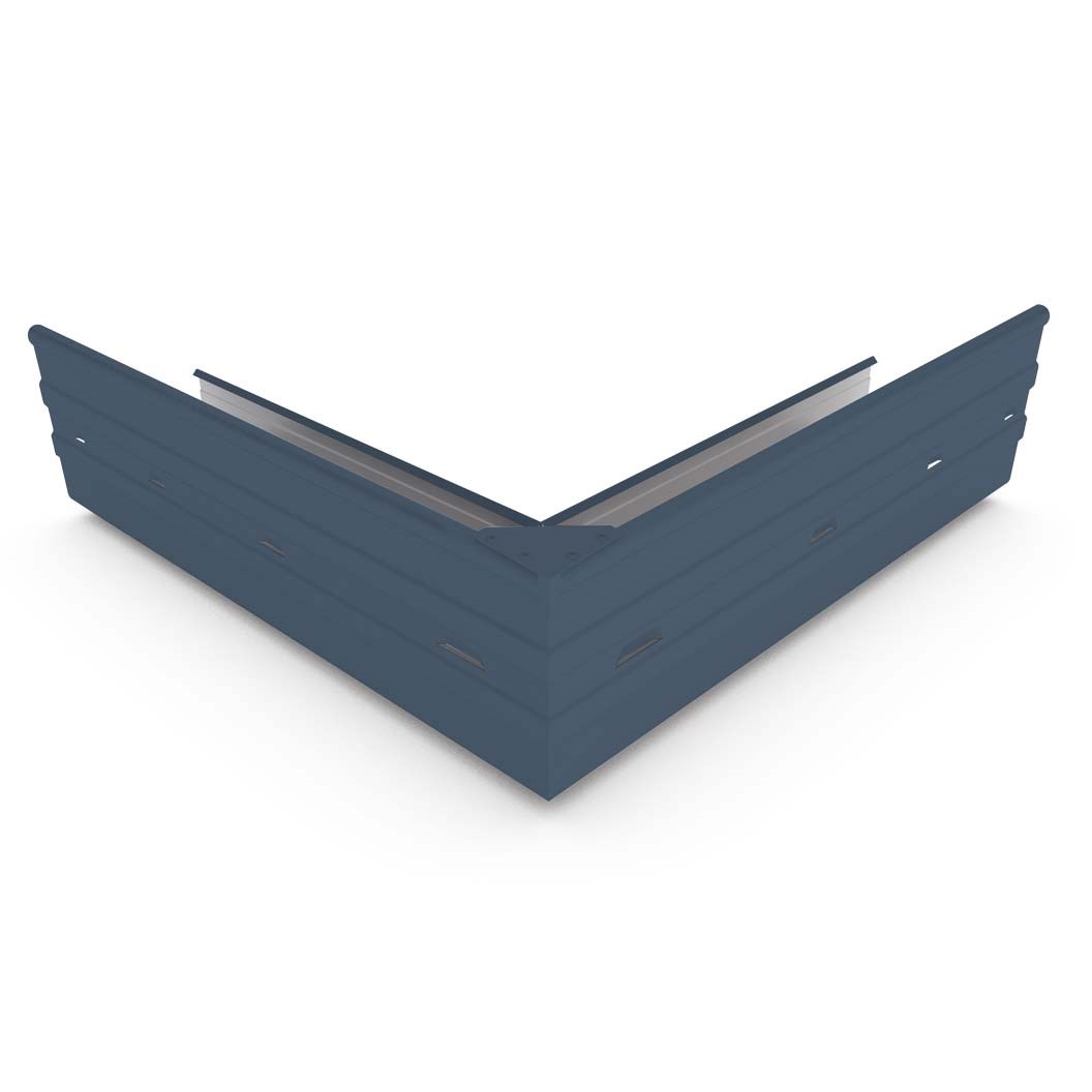 Hi-Square Gutter External Mitre Slotted Dark Stone