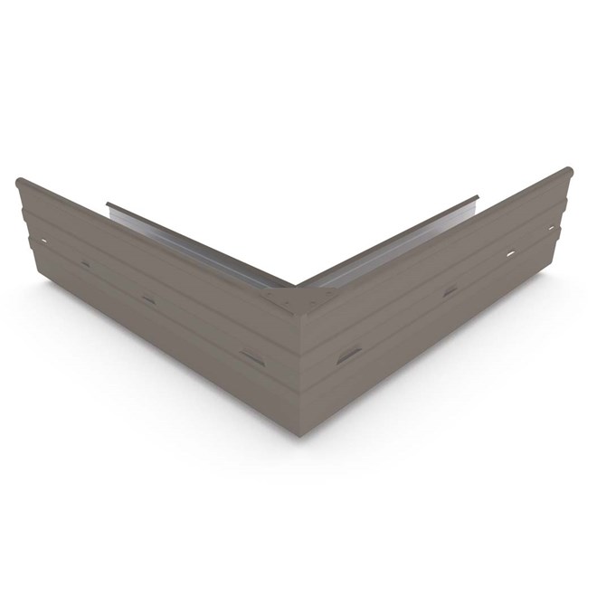 Hi-Square Gutter External Mitre Slotted Driftwood