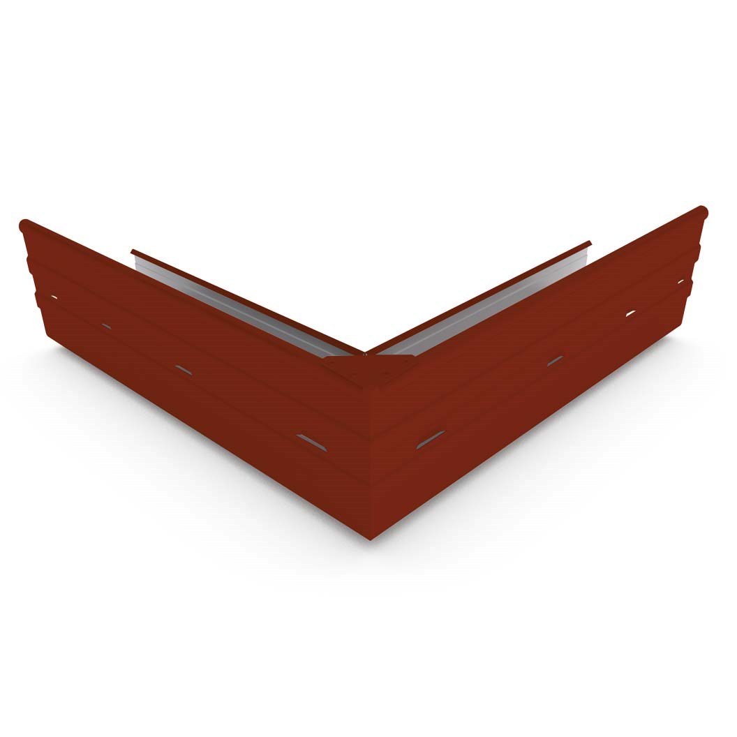 Hi-Square Gutter External Mitre Slotted Heritage Red