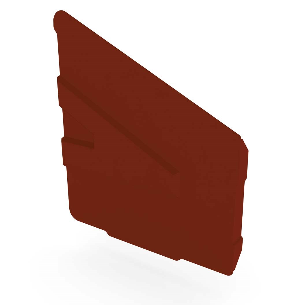 Hi-Square Gutter Stop End Right Hand Heritage Red