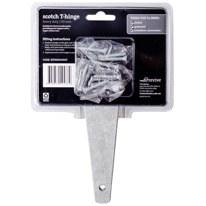 Trio Revive Hinge Gate Scotch T Galv 150mm