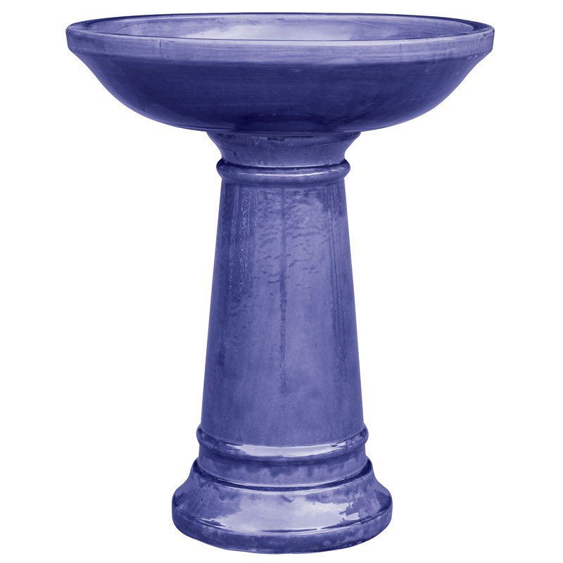 Northcote Pottery Outdoor Birdbath Grafton Blue