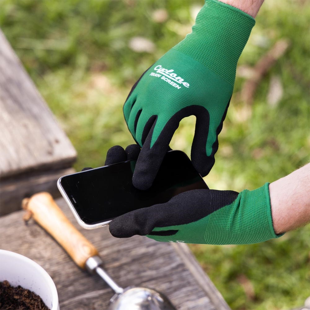 Cyclone Touch Screen Garden Gloves Small