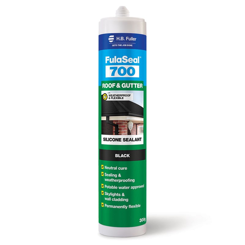 Fulaseal 700 Silicone Roof & Gutter Black 300g