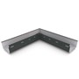 Quad Gutter 125 Internal Mitre Slotted Gun Metal Grey