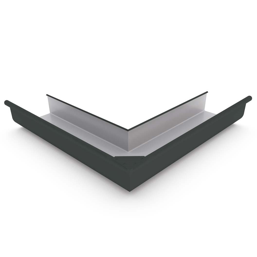 Quad Gutter 150 External Mitre Gun Metal Grey