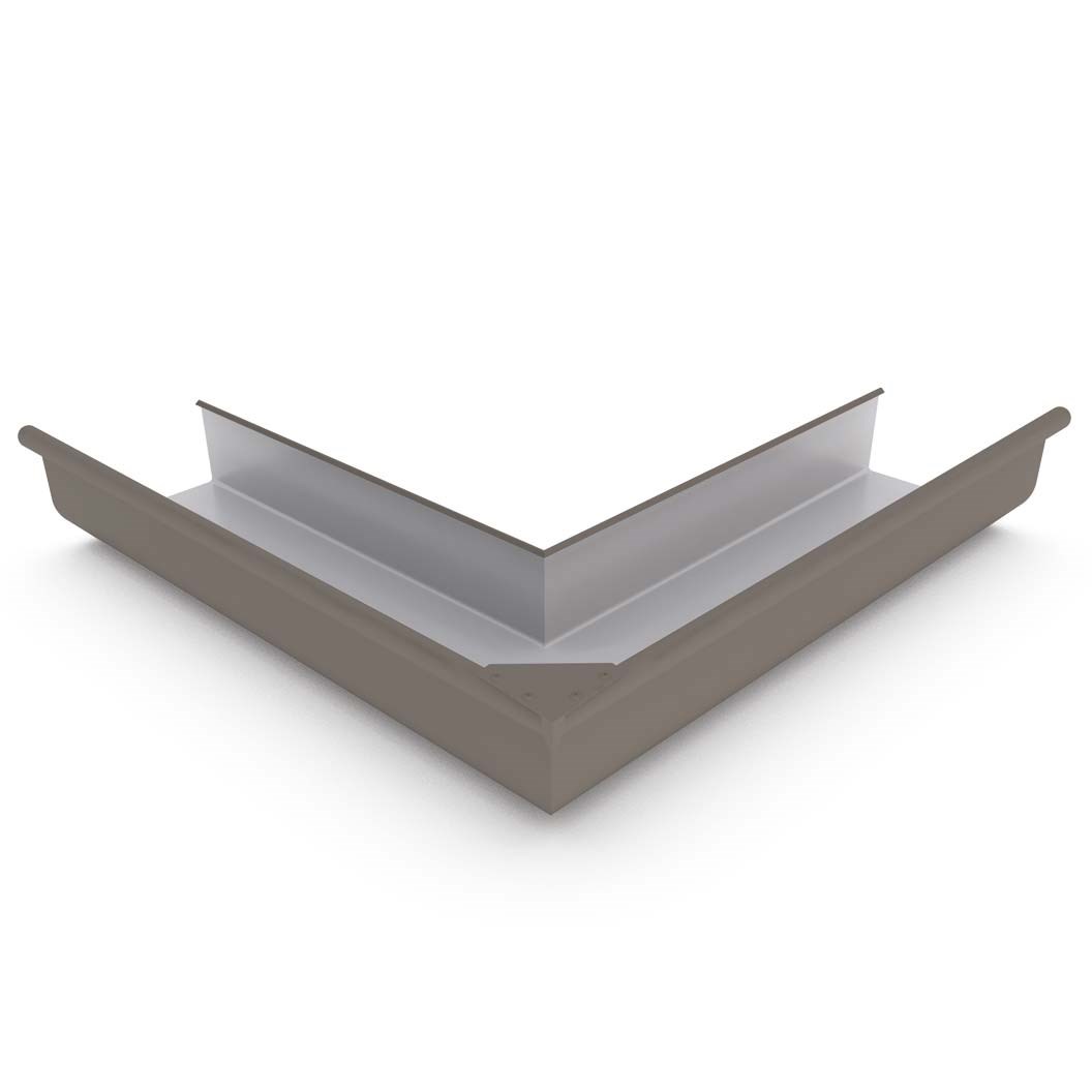 Quad Gutter 175 External Mitre Driftwood