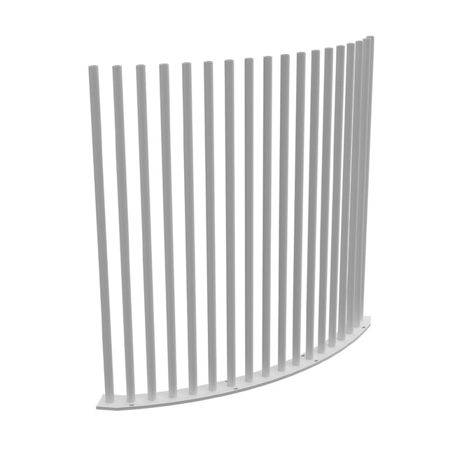 PIK Fencing 90 Degree Curved Corner Panel Pearl White