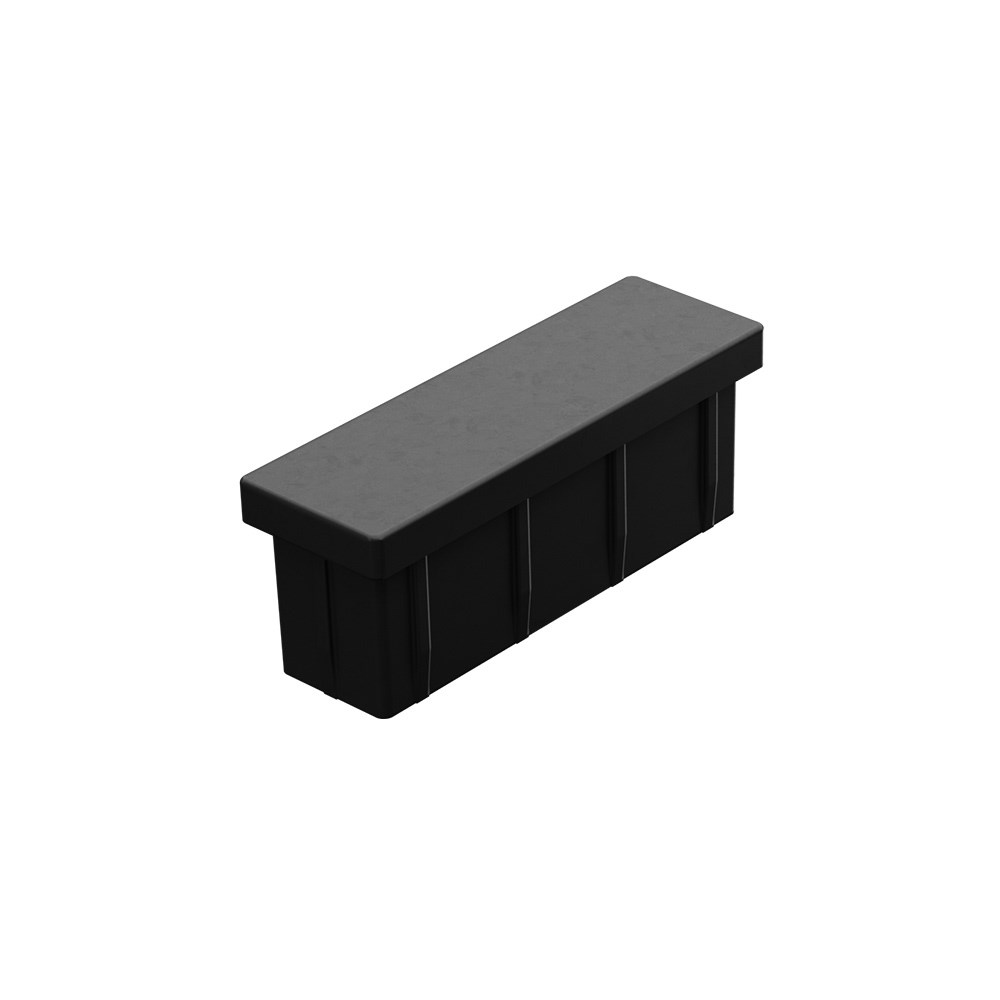 BLADE Aluminium Fencing Top Cap 50x16x4 Plastic Black