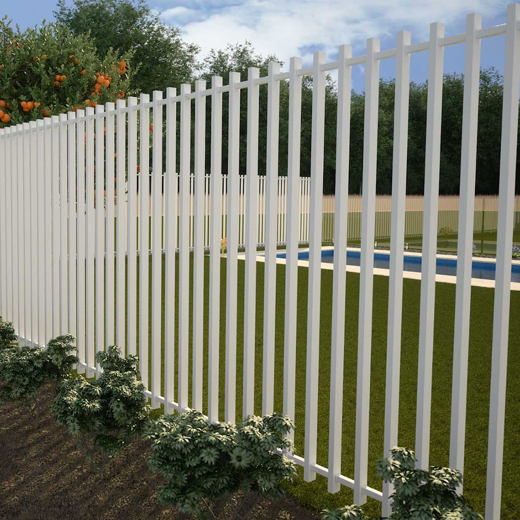 Barr Fencing Panel 1800mm x 1969mm in Pearl White