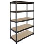 Black Rivet Lock 5 Shelf Unit 1800 x 1200 x 450mm