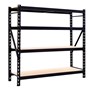 Heavy Duty 4 Shelf Black Unit