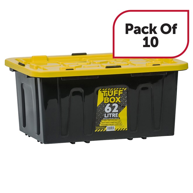 Industrial TUFF Box 62L 10 Pack